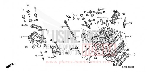FRONT CYLINDER HEAD XL650V1 de 2001